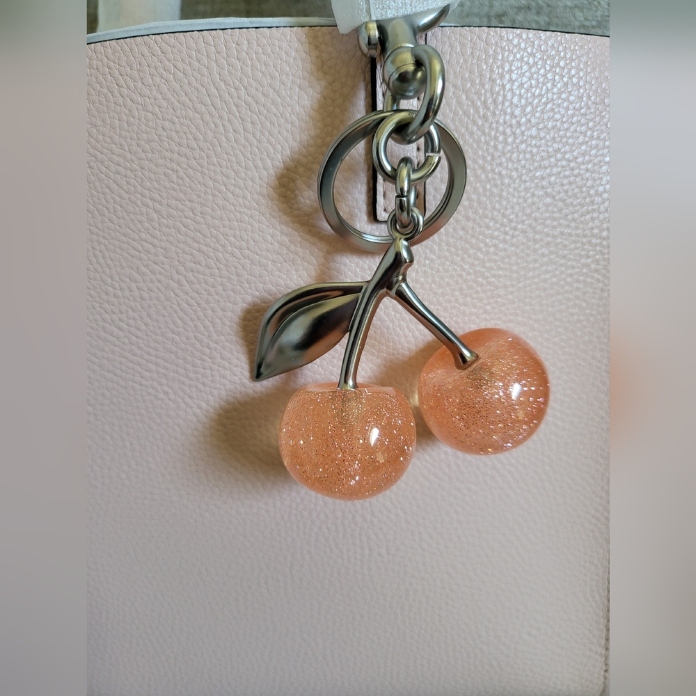 Cherry Bag Charm / Key Chain. NWOT (Unbranded)